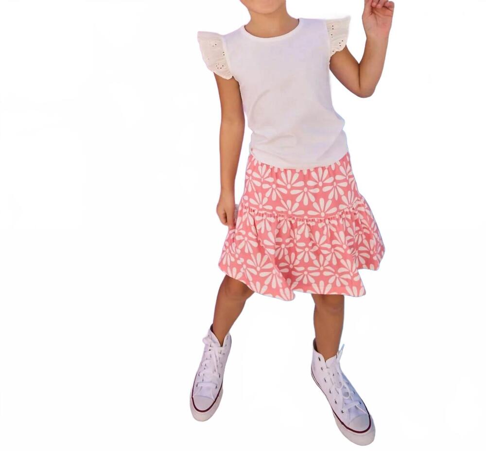 NEW BISBY sally mini skort in fan floral